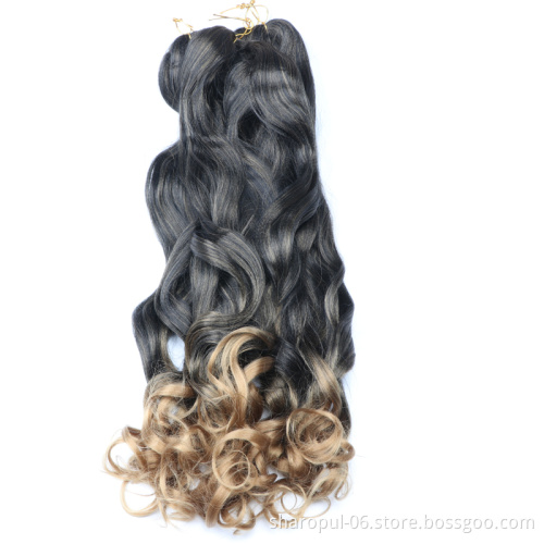 Spiral Braiding Hair Extension Synthetic Afro Bulk Jumbo Curl Wavy Box Crochet Braids